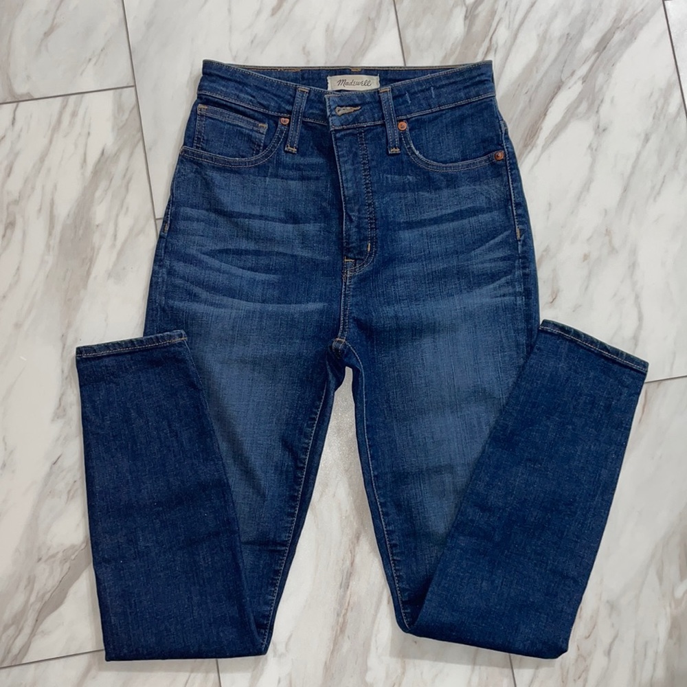EUC Madewell dark wash curvy skinny jeans
